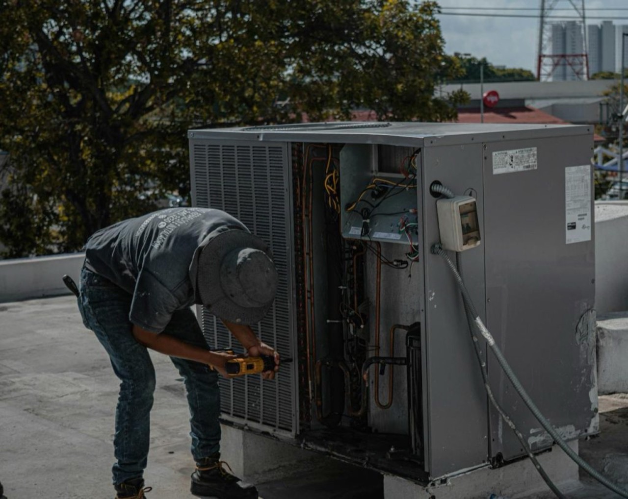 High-efficiency HVAC equipment ready for contractor pickup